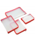 Transparent-Portfolio, A3, rot, Folie matt, mit Textil-Reißverschluss