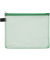 Reißverschlußtasche Mesh Bag PVC A5 244x190mm farblos/grün