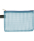 Reißverschlußtasche Mesh Bag PVC A6 173x118mm farblos/blau