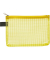 Reißverschlußtasche Mesh Bag PVC A6 173x118mm farblos/gelb