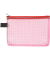 Reißverschlußtasche Mesh Bag PVC A6 173x118mm farblos/rot