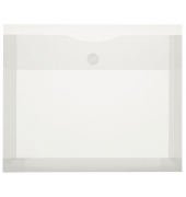 Dokumententasche 40134-04, A4 quer, transparent farblos, Polypropylen (PP), Klettverschluss