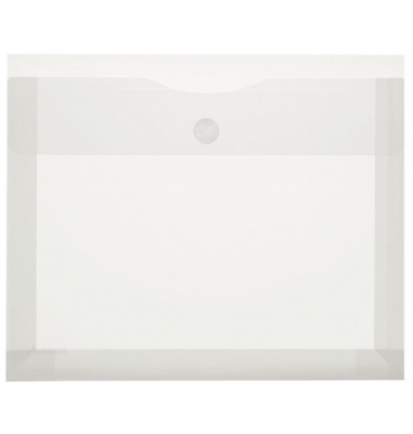 PP-Umschlag A4 quer, Dehnfalten 50mm, transparent klar, Klettverschluss