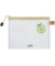 PVC-freier Reißverschluß-Beutel B6 transparent/beige, weißer Reiß-