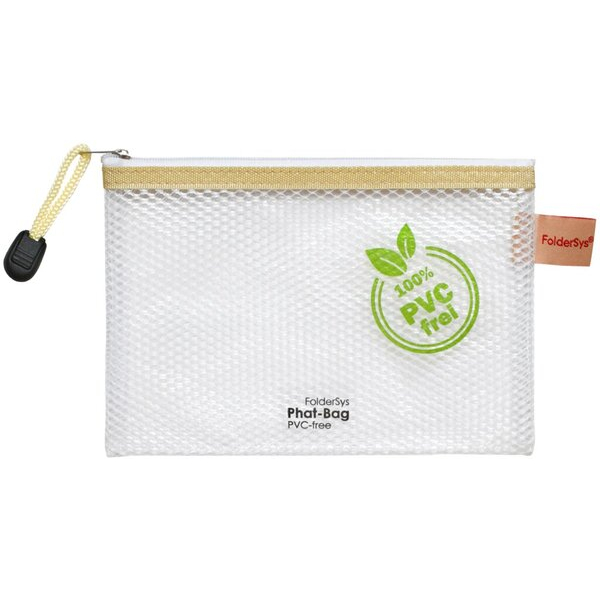 4250037429176 - PVC-freier Reißverschluß-Beutel A6 transparentbeige weißer Reiß- 4250037429176 FolderSys