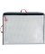 Bungee-Bag, A4, PVC-frei, grau/rot, PVC-frei, 2 rote Halteschlaufen zum
