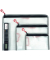 Bungee-Bag, A4, PVC-frei, grau/rot, PVC-frei, 2 rote Halteschlaufen zum
