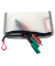 Bungee-Bag, A6, PVC-frei, grau/rot, PVC-frei, 2 rote Halteschlaufen zum