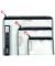 Bungee-Bag, A6, PVC-frei, grau/rot, PVC-frei, 2 rote Halteschlaufen zum