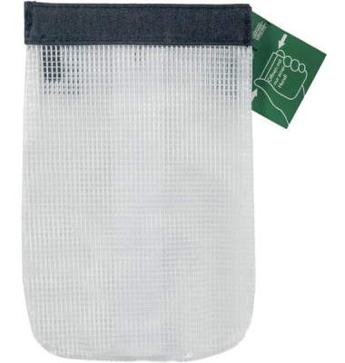 SnapBag, DIN A6, schwarzer Saum, farblos klar transparent, PVC-frei,