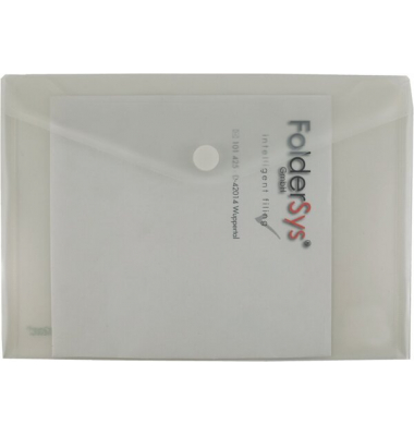 Sichttasche, DIN A4 quer, mit Klett- verschluss, farblos transparent, 100%