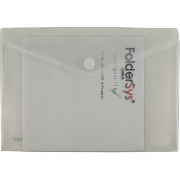 4250037431438 - Sichttasche FolderSys FolderGreen® A4 Querformat B 335 x H 235 mm Stärke 020 mm mit Klettverschluss 100 % PCR-PP transparent 10 Stück