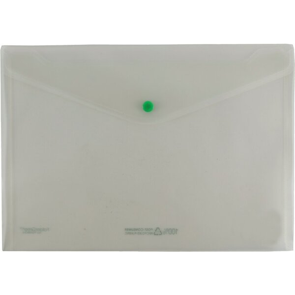 4250037431513 - Sichttasche FolderSys FolderGreen® A4 Querformat 020 mm Druckknopf-Verschluss B 335 x H 235 mm 100 % Post Consumer Recycling PP transparent 10 Stück