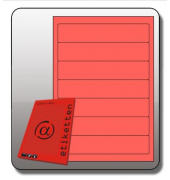 R&uuml;ckenschilder 5526, rot, schmal/kurz, 38x190mm, selbstklebend