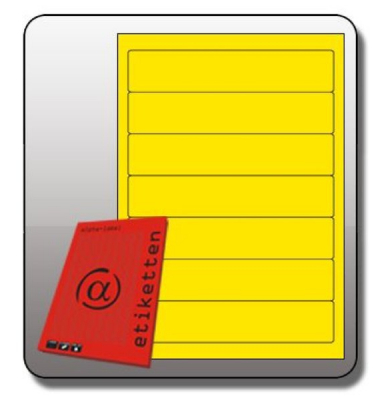 selbstklebende Rückenschilder 5527 gelb 190x38mm selbstklebend 
