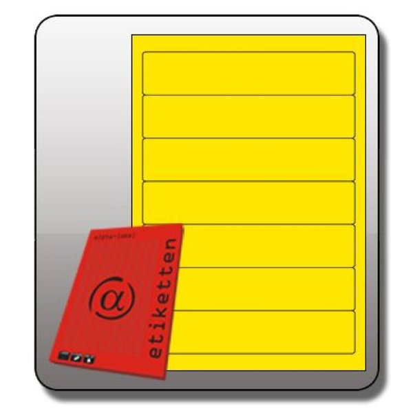 4250062155279 - Rückenschild SK kurz schmal 190x38mm gelb 4250062155279 Alpha label