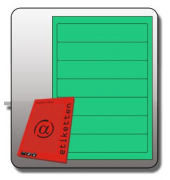 R&uuml;ckenschilder 5528, gr&uuml;n, schmal/kurz, 38x190mm, selbstklebend