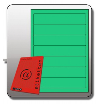 R&uuml;ckenschilder 5528, gr&uuml;n, schmal/kurz, 38x190mm, selbstklebend
