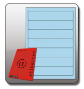 R&uuml;ckenschilder 5529, blau, schmal/kurz, 38x190mm, selbstklebend