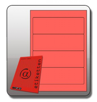 R&uuml;ckenschilder 5534, rot, breit/kurz, 61x190mm, selbstklebend