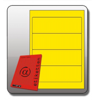 R&uuml;ckenschilder 5535, gelb, breit/kurz, 61x190mm, selbstklebend