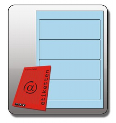 R&uuml;ckenschilder 5537, blau, breit/kurz, 61x190mm, selbstklebend