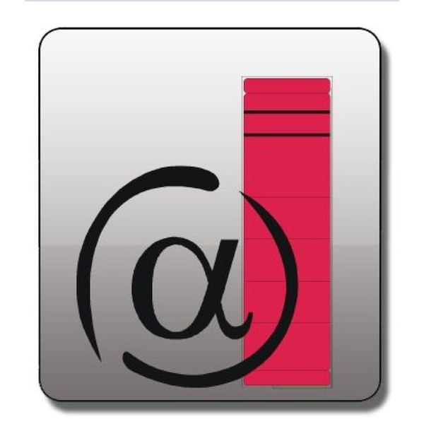 4250062158768 - Rückenschild kurzbreit selbstklebend Farbe rot 4250062158768 Alpha label