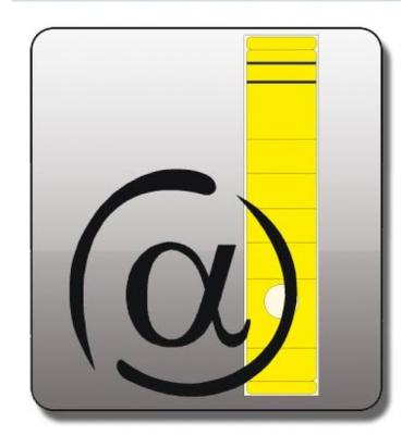 R&uuml;ckenschilder 5887, gelb, breit/lang, 60x280mm, selbstklebend