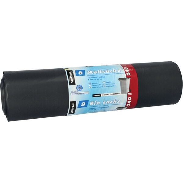 4250065903068 - Müllsäcke LDPE 240l 145 x 120 cm schwarz Blauer Engel 4250065903068 PAPSTAR 90306