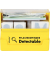 Pflasterspender Detectable, gefüllt, ABS, 16 × 12,2 × 5,7 cm, gelb