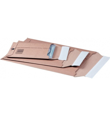 Versandtasche für A3 Wellpappe braun hk m.Aufreißfaden Innenmaß: