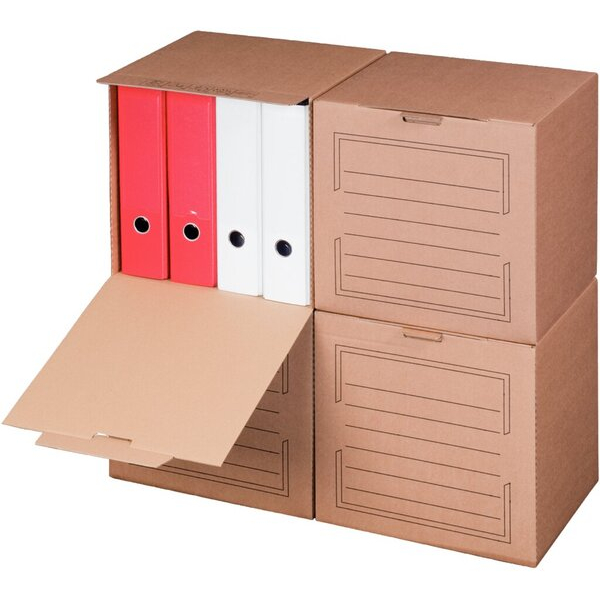 4250414107086 - Archivcontainer 227100105 A4 braun innen 297x334x297cm (TxBxH) Pappe 4250414107086 Smartbox Pro