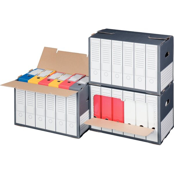 4250414108328 - Archivcontainer 227160510 A4 grau innen 498x322x295cm (TxBxH) Pappe 4250414108328 Smartbox Pro