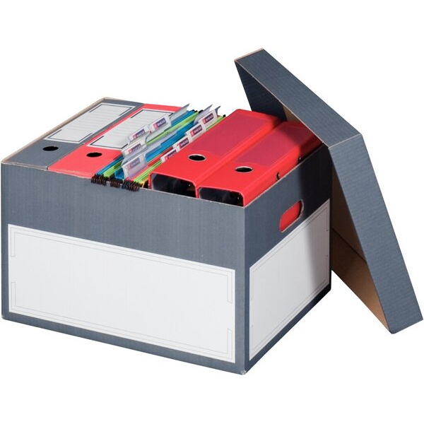 4250414108342 - Archivcontainer 227160610 A4 grau innen 414x331x266cm (TxBxH) Pappe 4250414108342 Smartbox Pro
