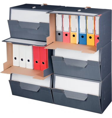 Archivcontainer 227160410, grau, innen 504x325x305mm, Pappe