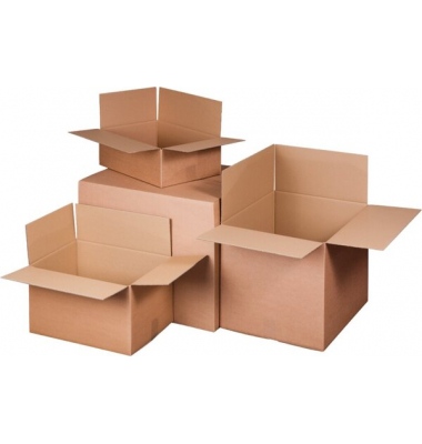 Faltkarton 231101420 braun, bis DIN A3, innen 427x304x200mm, A3+, Wellpappe 1-wellig
