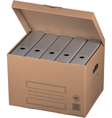 Archivbox 312910010, braun, innen 285x320x410mm, Karton