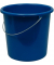 Plastikeimer rund 10l blau mit Metallbügel und Skala