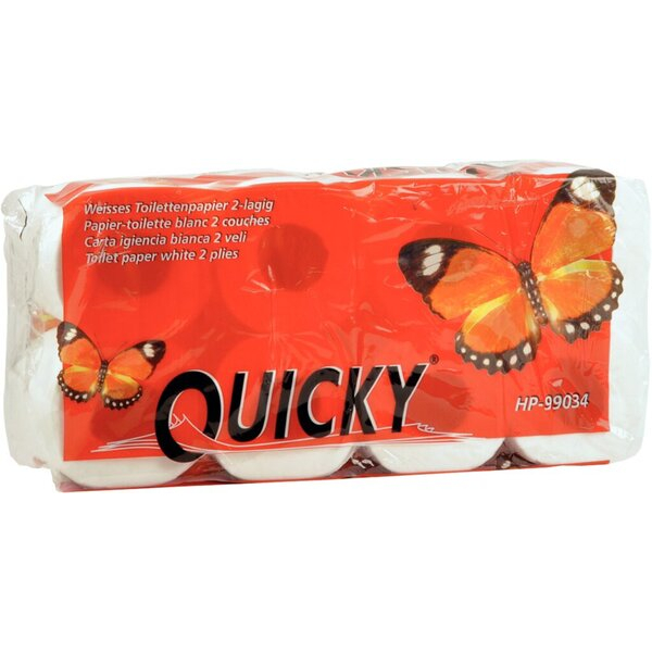 4250678200127 - Toilettenpapier Quicky ohne HP-99034 2-lagig hochweiß 250 Blatt   Rolle 4250678200127 Plock