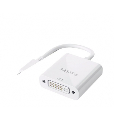 Adapter USB-C auf DVI, weiß 0,10 m, iSerie, WUXGA/1920 x 1200,