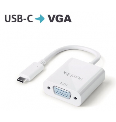 Adapter USB-C auf VGA, weiß 0,10 m, iSerie, 4K60Hz,