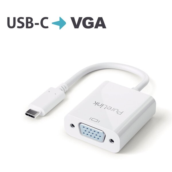 4251364709399 - Adapter USB-C auf VGA weiß 010 m iSerie 4K60Hz 4251364709399 PureLink