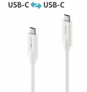 USB-C-Kabel auf USB-C, 3.1, Gen 1, weiß, 1,50 m, iSerie, vergoldete
