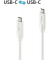 USB-C-Kabel auf USB-C, 3.1, Gen 2, weiß, 1,50 m, iSerie, vergoldete