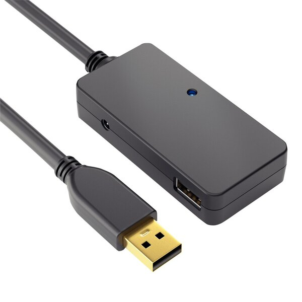 4251364716120 - USB-20-Kabel Aktiv Verlängerung mit Hub schwarz 6 m 480Mbps und 4251364716120 PureLink