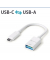 USB-Kabel iSerie IS230, 0,1m, USB-C auf USB-A, wei&szlig;