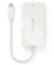 Adapter USB-C auf Multiport, weiß, DVI mit FullHD, VGA mit WUXGA, 0,10 m