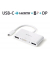 Adapter USB-C auf Multiport, weiß, DVI mit FullHD, DP mit 4K60Hz, 0,10 m,