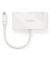 Adapter USB-C auf Multiport, weiß, DVI mit FullHD, DP mit 4K60Hz, 0,10 m,