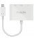 Adapter USB-C auf Multiport iSerie 0,10m, weiß, mit Buchsen für